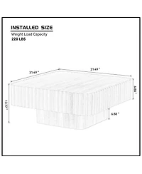 Streamdale Furniture 31.5" Modern Drum Coffee Table - Walnut