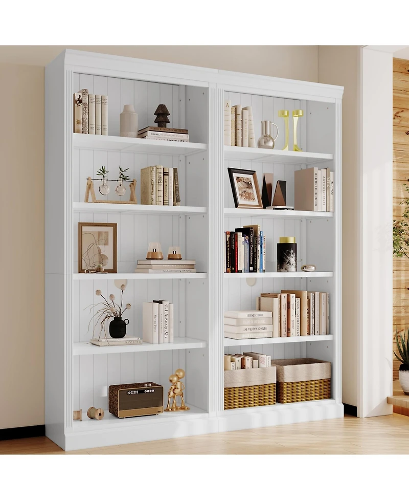 Streamdale + 5-Tier + Wood + Adjustable Shelves + Bookcase