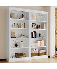 Streamdale + 5-Tier + Wood + Adjustable Shelves + Bookcase