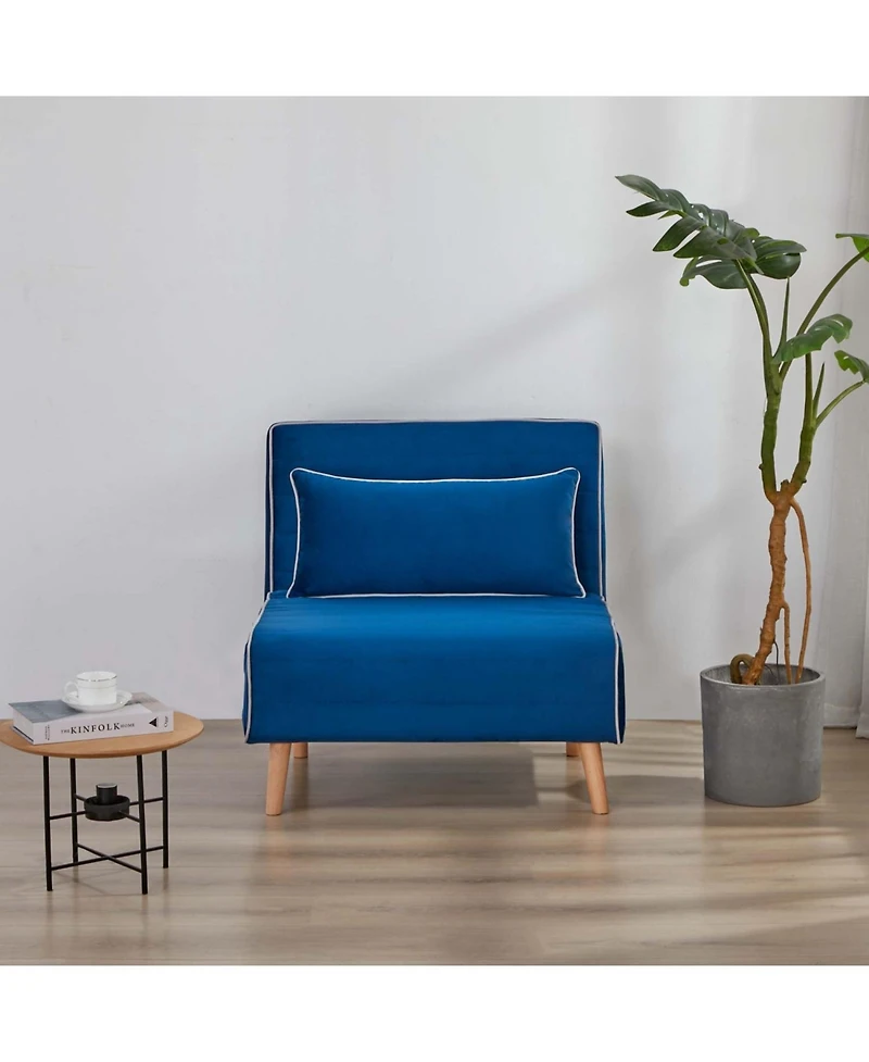 Streamdale Furniture Streamdale Modern Velvet Foldable Sofa Bed