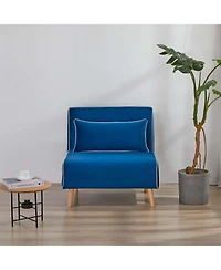 Streamdale Furniture Streamdale Modern Velvet Foldable Sofa Bed