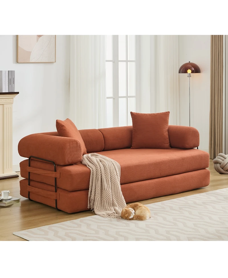 Streamdale Furniture Streamdale 78.5" Folding Sleeper Sofa Bed 4-in-1 Diy King Size