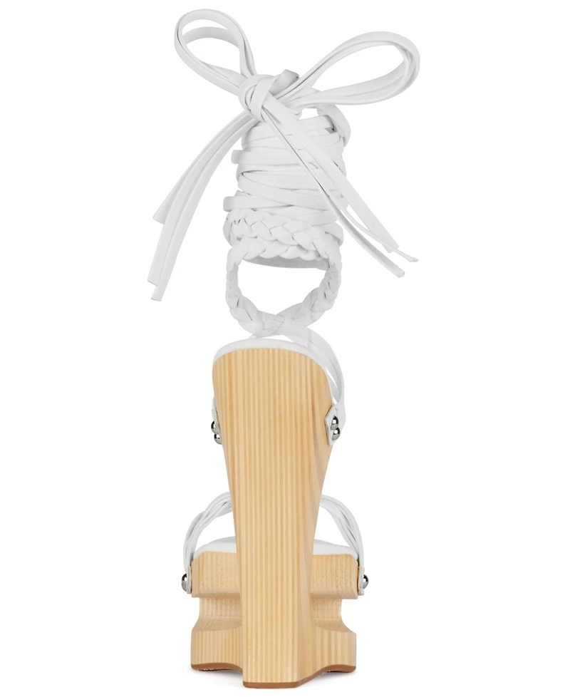 Jeffrey Campbell Women's Sculpted Leg-Wrap Platform Sandals