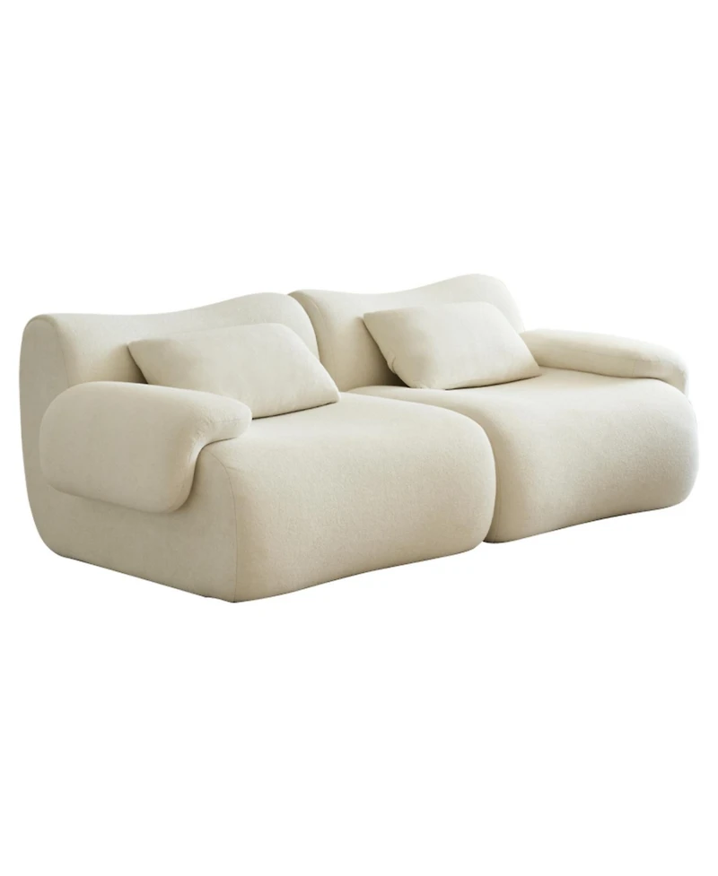 Streamdale Furniture Streamdale Memory Foam 2-Seater Sofa in a Box - White