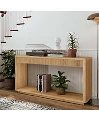 Streamdale Furniture Streamdale 60" Modern 2-Drawer Fluted Console Table