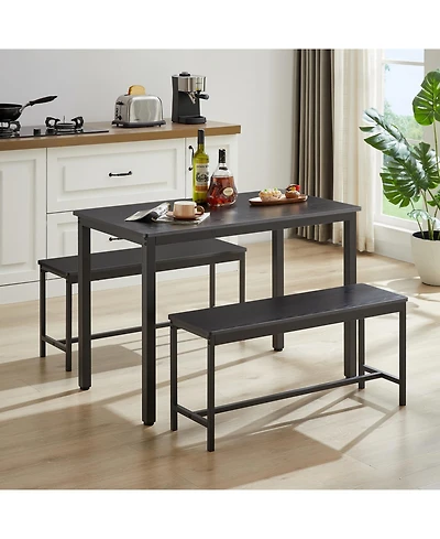 Streamdale Furniture Industrial Dining & Bar Set with Benches