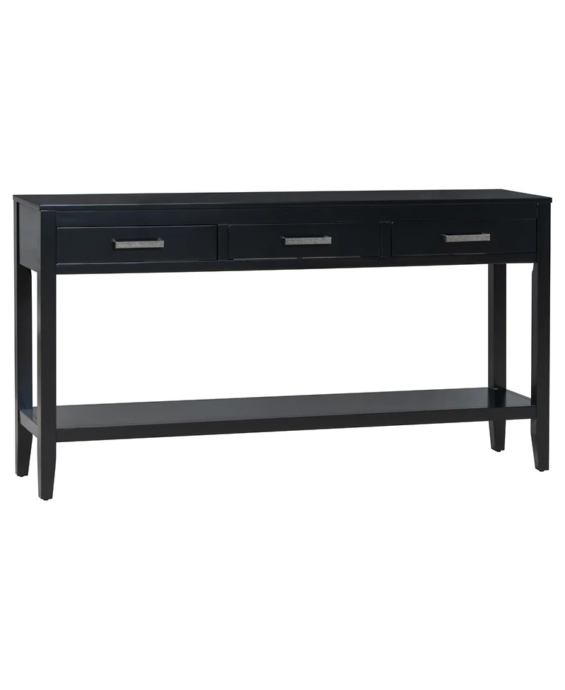 Streamdale Furniture Contemporary 3-Drawer Console Table with 1 Shelf, Entrance for Entryway, Hallway, Living Room, Foyer, Corridor