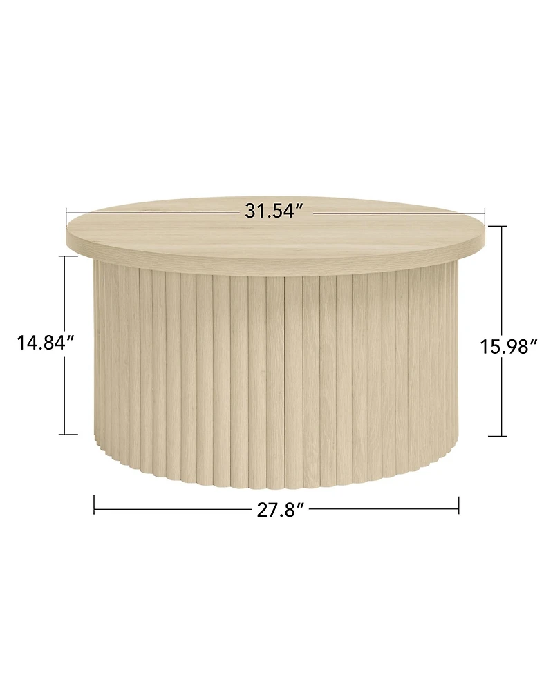 Streamdale Furniture Modern Round Coffee Table Accent Table