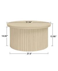 Streamdale Furniture Modern Round Coffee Table Accent Table
