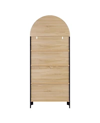 Streamdale 61" Arched Bookcase with Door - Black