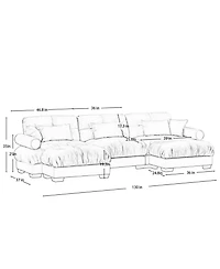 Streamdale Furniture Streamdale U Shape Sectional Sofa with Ottomans, Modern Corner Couch
