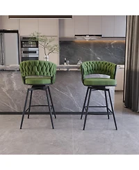 Streamdale Furniture 26" Linen Bar Stools Set of 2