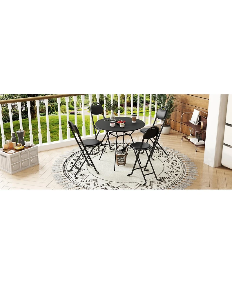 Streamdale Furniture Streamdale Folding Stool with Backrest - Padded