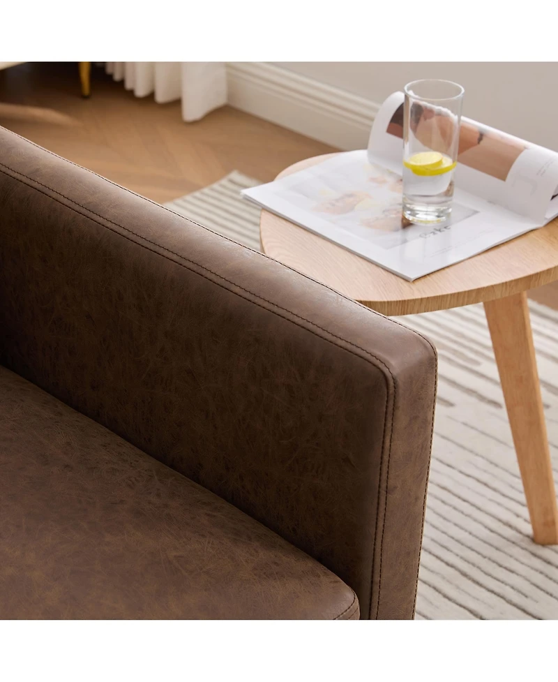 Streamdale Furniture Upholstered Swivel Accent Chair - Coffee Pu