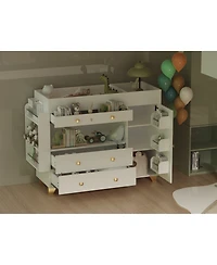 Streamdale Furniture Streamdale Modern Changing Table Dresser - 3 Drawers, White