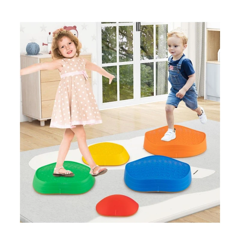 Hongge Kids Balance Stepping Stones Set for Indoor and Outdoor Sensory Play