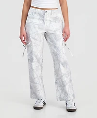 Madden Girl Juniors' Tree Camo Printed Twill Cargo Pants