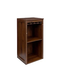 Streamdale Furniture Walnut Modular Wine Bar Cabinet