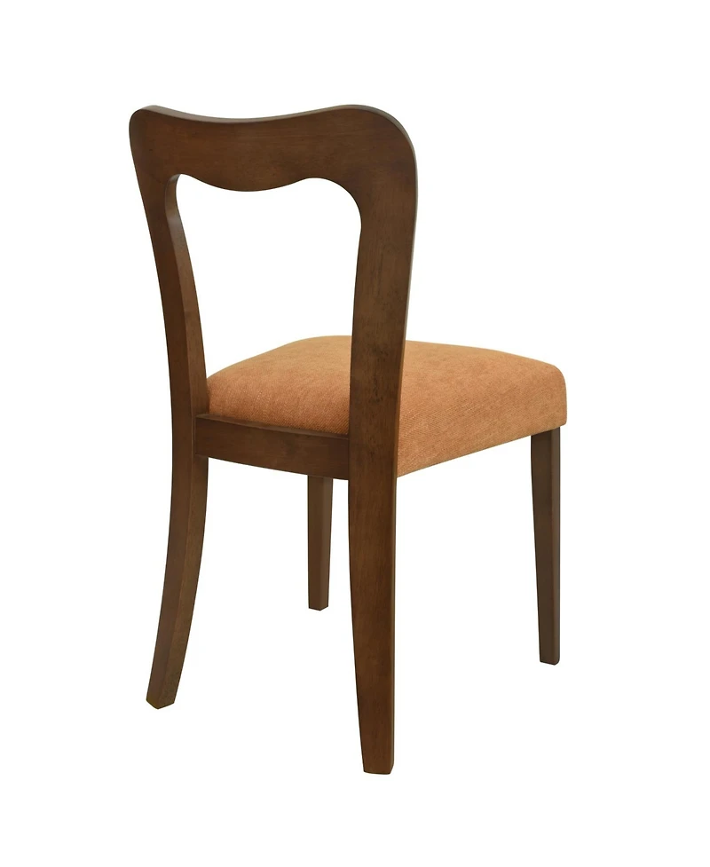 Streamdale Furniture Dining Chair Without Arm(walnut+caramel) Set of 2