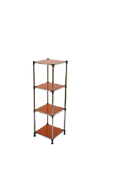 Streamdale Furniture Korean 4-Tier Stainless Steel Shelving Unit (49"H x 14.9"W