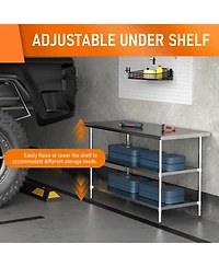 Streamdale Furniture Stainless Steel Prep Table 24"x60" w/ Adjustable Shelves