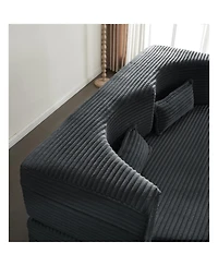 Streamdale Furniture Streamdale Corduroy Foam Sleeper Sofa Bed with Pillows