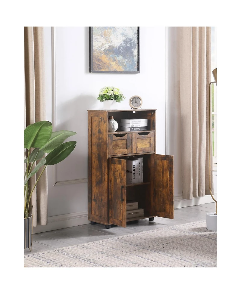 Streamdale Furniture Tall Storage Cabinet with Drawers & Adjustable Shelf