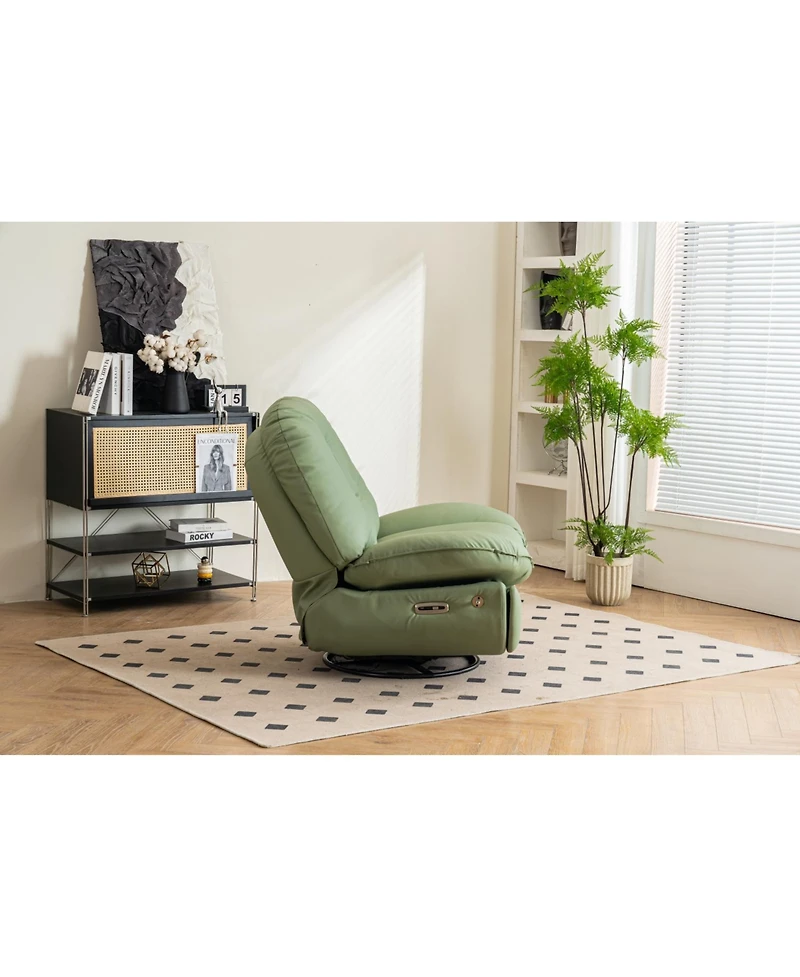 Streamdale Furniture Power Recliner with Bluetooth Music, Usb Charger, and Glide