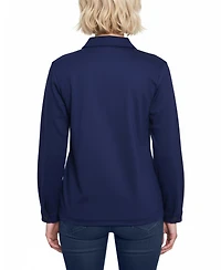 Ny Collection Plus Long Sleeve Ponte Jacket