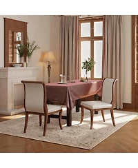 Streamdale Furniture Streamdale Walnut Upholstered Dining Chairs (Set of 2)