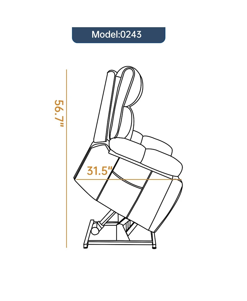 Streamdale Furniture Streamdale Leatheraire Power Lift Recliner with Heat & Massage