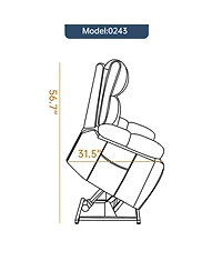Streamdale Furniture Streamdale Leatheraire Power Lift Recliner with Heat & Massage