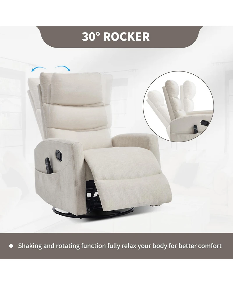 Streamdale Furniture Heat Massage Rocker Recliner Chair