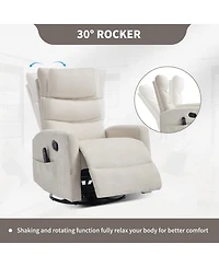 Streamdale Furniture Heat Massage Rocker Recliner Chair