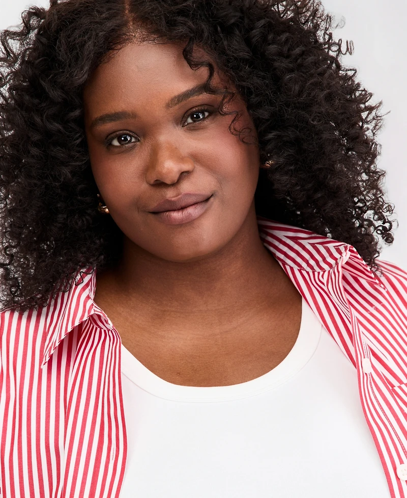 On 34th Trendy Plus Scoop Neck Short-Sleeve T-Shirt, Macy's Exclusive