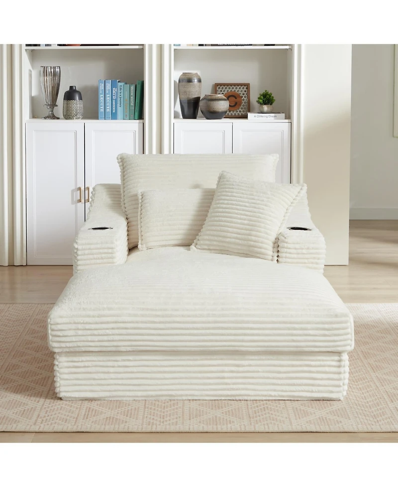 Streamdale Furniture Streamdale Modern White Sofa Lounge Chair