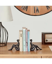 Danya B Abstract Sitting Female Sculpture Pair Bookend Set of 2