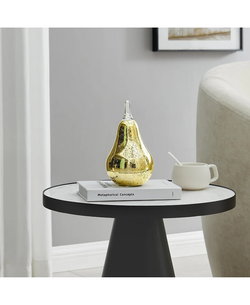 Danya B Alloya Pear Glass Sculpture