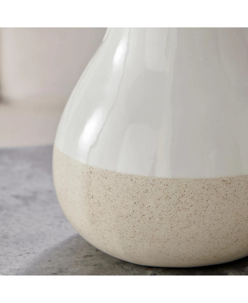 Danya B Vost Dipped Fruit Ceramic Sculpture Set of 2 - White/Cream