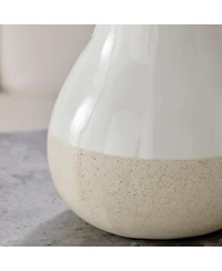 Danya B Vost Dipped Fruit Ceramic Sculpture Set of 2 - White/Cream