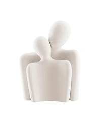 Danya B Hans White Nesting Two Piece Couple Matte Ceramic Sculpture Set