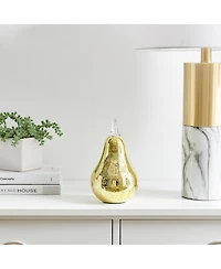 Danya B Alloya 2 Piece Apple and Pear Glass Sculpture Set