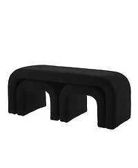 Streamdale Furniture U-Shaped Teddy Ottoman Bench Set of 3