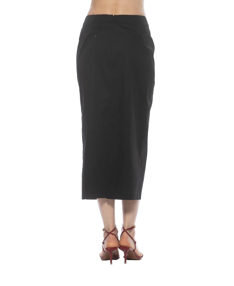 Alexia Admor Women's Ginni Mid Waist Column Midi Skirt