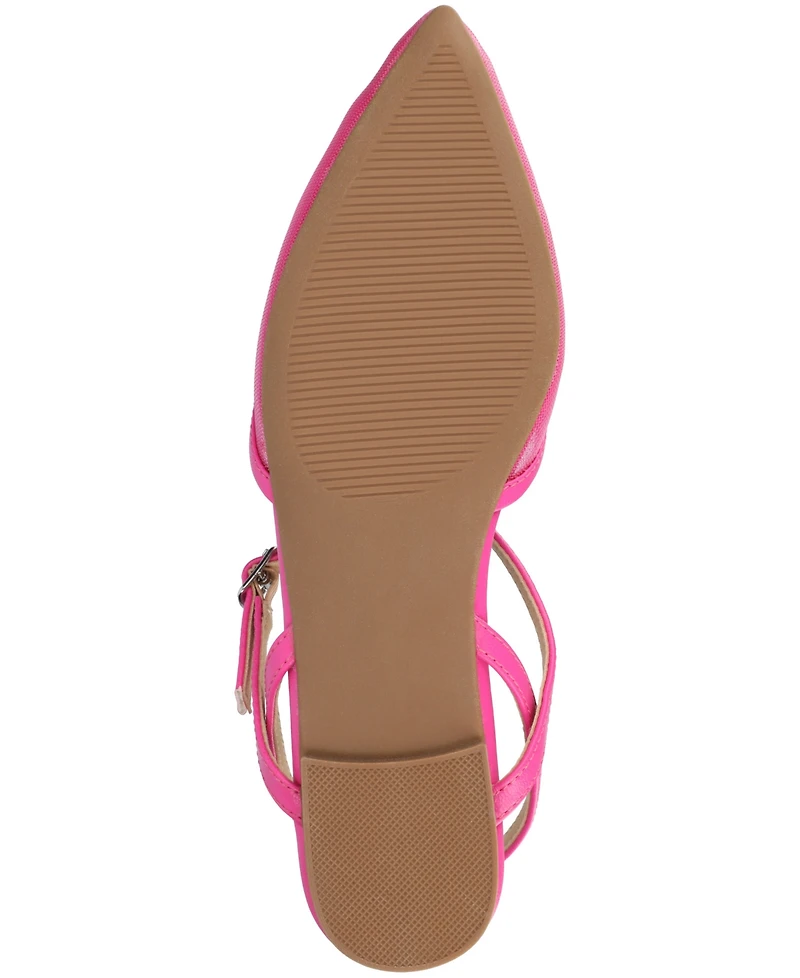 Journee Collection Women's Martine Strappy Pointed Toe Flats