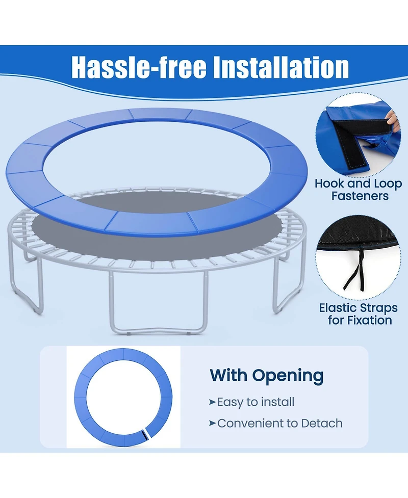 Gymax 14FT Trampoline Spring Cover Universal Replacement Pad w/Split Design