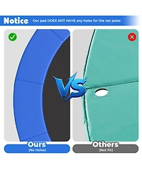 Gymax Universal 16FT Split Trampoline Spring Cover w/Hook & Loop Fastener Waterproof