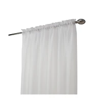 Habitat Rhapsody Voile Sheer Rod Pocket Light Filtering style Allows Natural Light Flow Curtain Panel 54" x 63" Shell