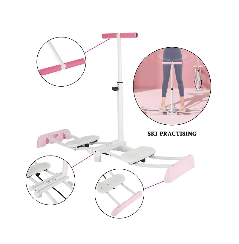 Artudatech Ski-Motion Leg & Glute Trainer, Adjustable Home Exercise Equipment with Foldable Design and Non-Slip Grips