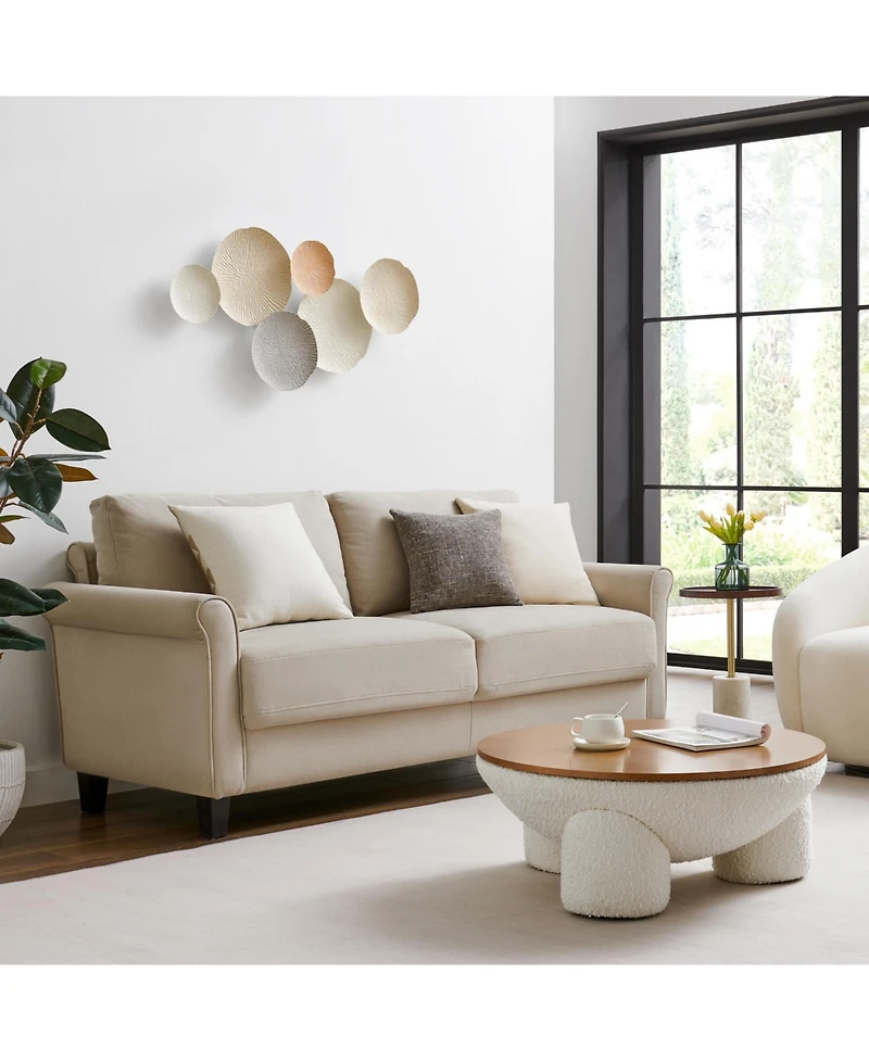 Danya B Savanna Earth Toned Connected Circle Metal Wall Art